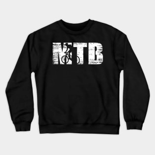 Distressed Look MTB Gift For Mountain Bikers Crewneck Sweatshirt